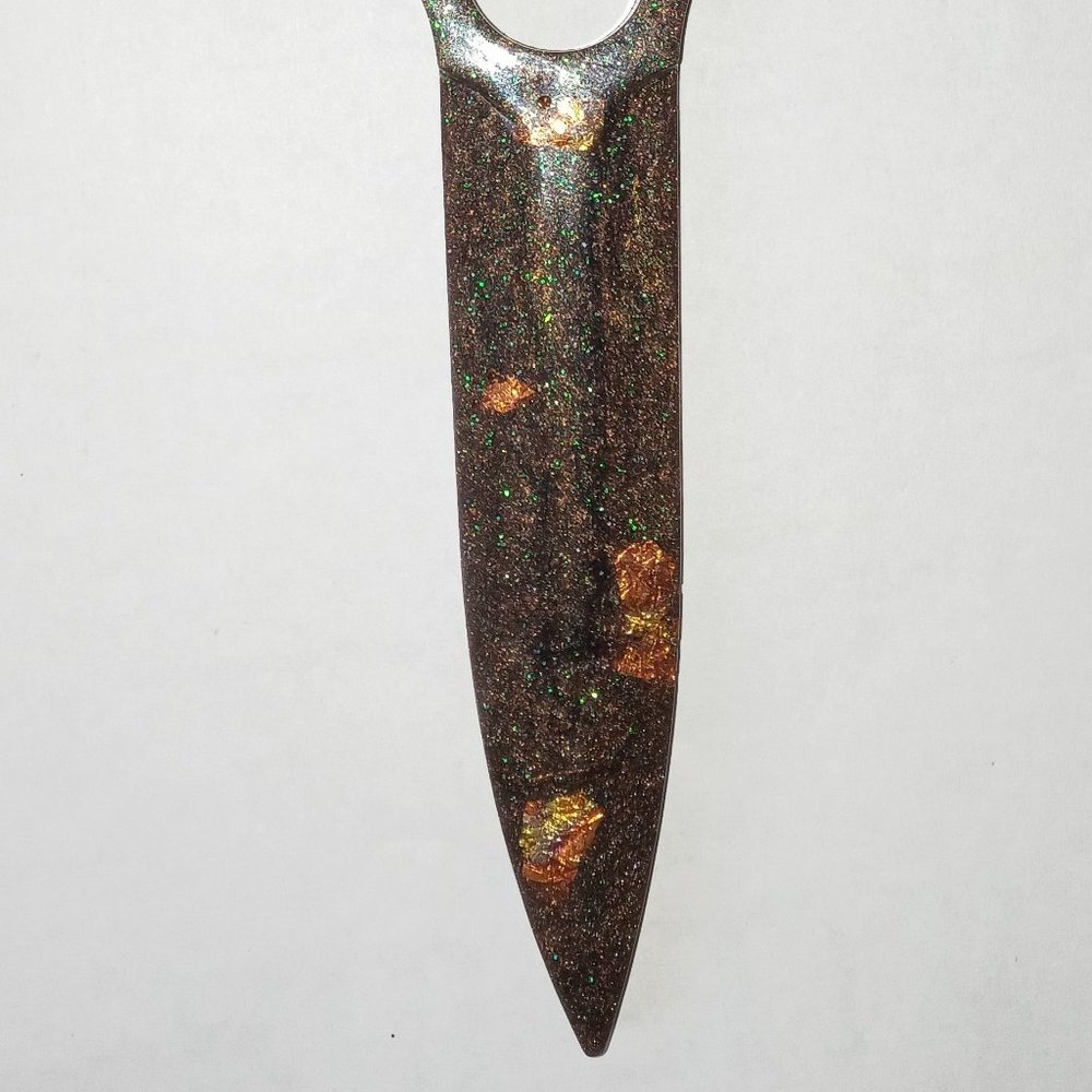 Long Brown Glitter Diamond Cut Out Wand Dagger